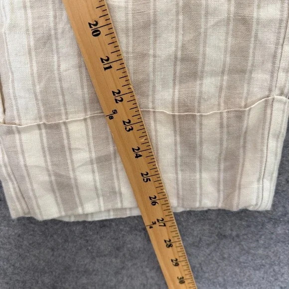 Reformation Wide Leg Striped Pants Womens 6 Cuffed High Rise Surplus Fabric USA‎ - Picture 8 of 16